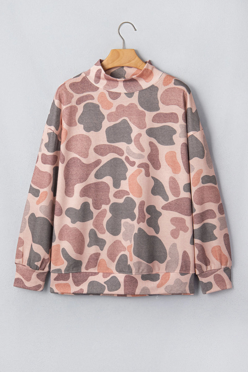 Load image into Gallery viewer, DLLS894 - Ladies Multicolour Camouflage Western Style Pullover Sweatshirt
