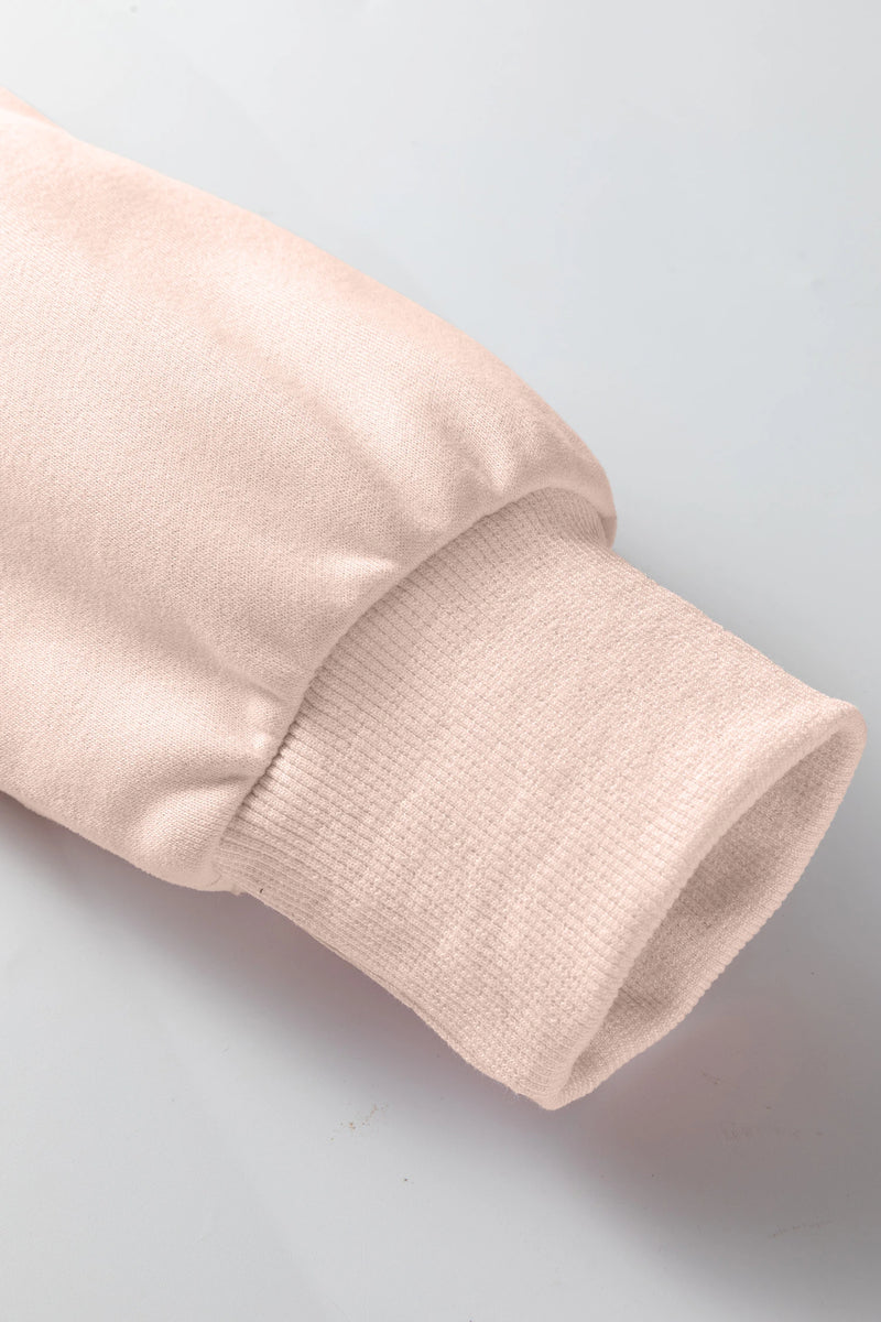 Load image into Gallery viewer, DLLS361 - Ladies Light Pink Oversize Blessed Embroidered Mock Neck Sweatshirt
