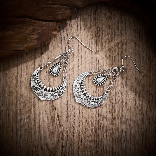 TMER73 - Waterdrop Geometric Pendant Earrings