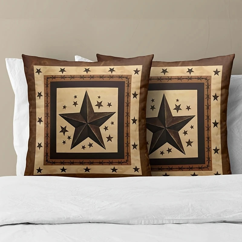 Load image into Gallery viewer, TMPL100 - 2 Piece Set - 18&quot; x 18&quot; Texas Star Throw Pillows
