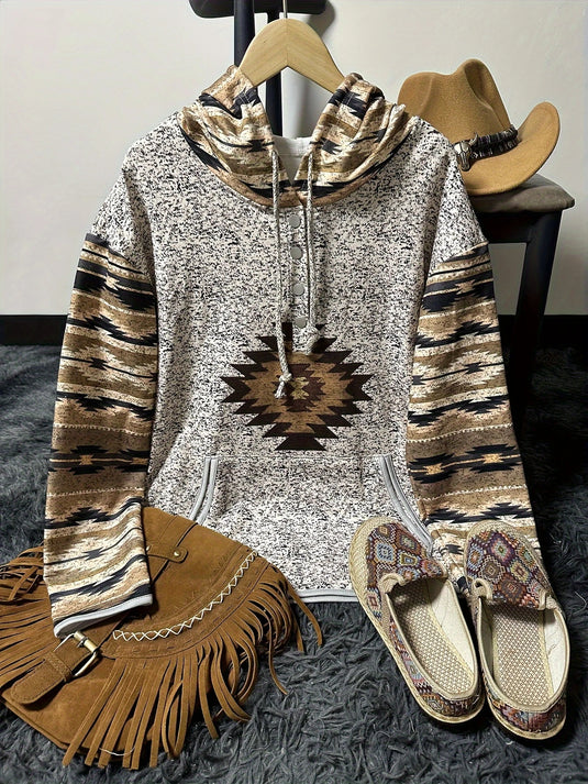 TMSWST6 - Women's Aztec Print Sweatshirt