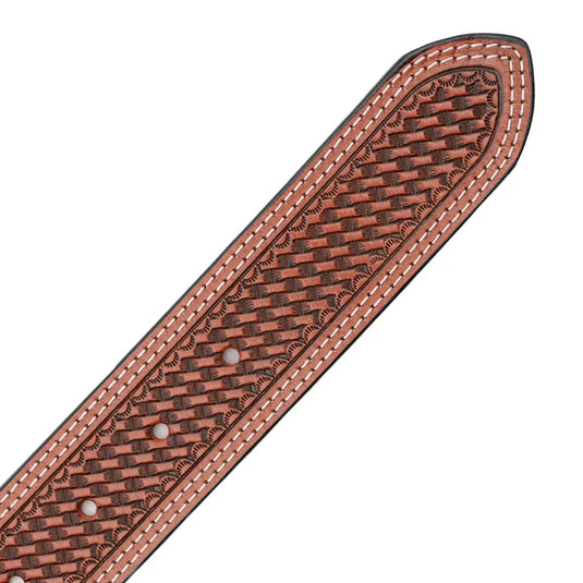 BLT267 - 1 1/2" Cross with Rope Edge Border Buckle Belt