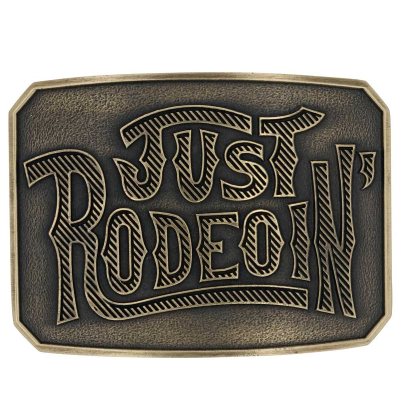 Load image into Gallery viewer, A925CDB - Montana Silversmith Dale Brisby Just Rodeoin&#39; Attitude Belt Buckle
