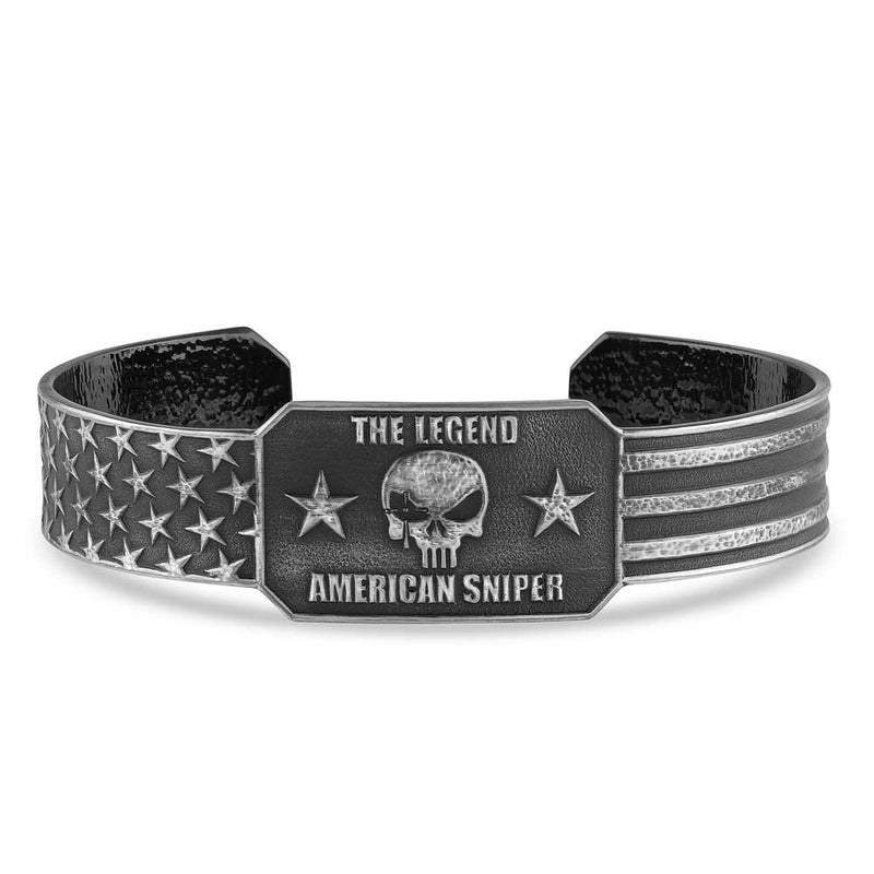 Load image into Gallery viewer, CKBC5084 - Montana Silversmiths The Legend Chris Kyle Cuff Bracelet
