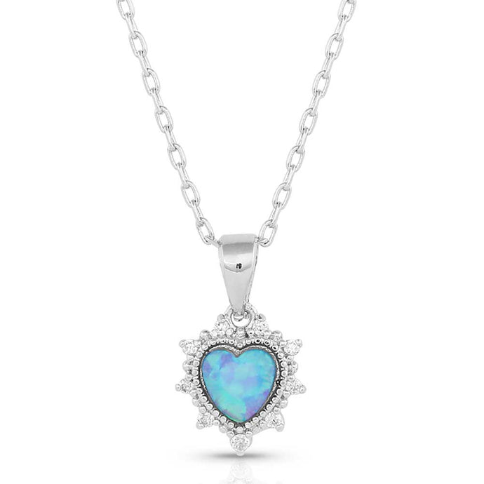 NC5289 - Montana Silversmiths Royal Heart Opal Necklace