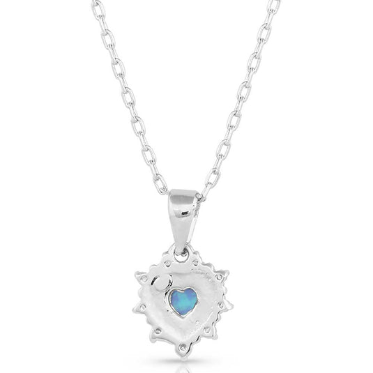 NC5289 - Montana Silversmiths Royal Heart Opal Necklace