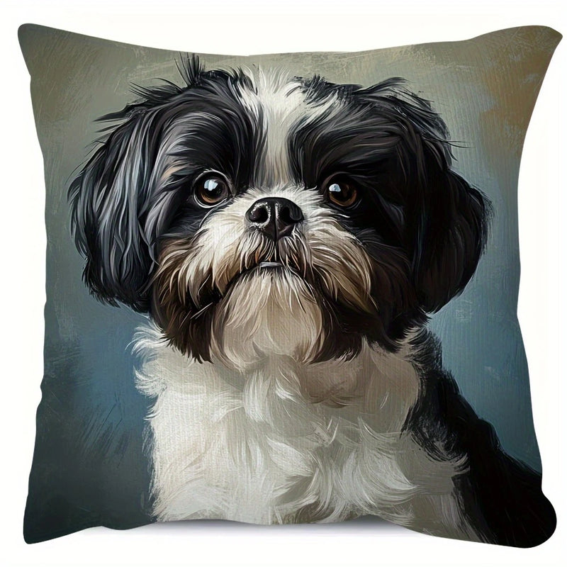 Load image into Gallery viewer, TMPL127 - 1 Piece - 18&quot; x 18&quot; Shih Tzu Throw Pillow
