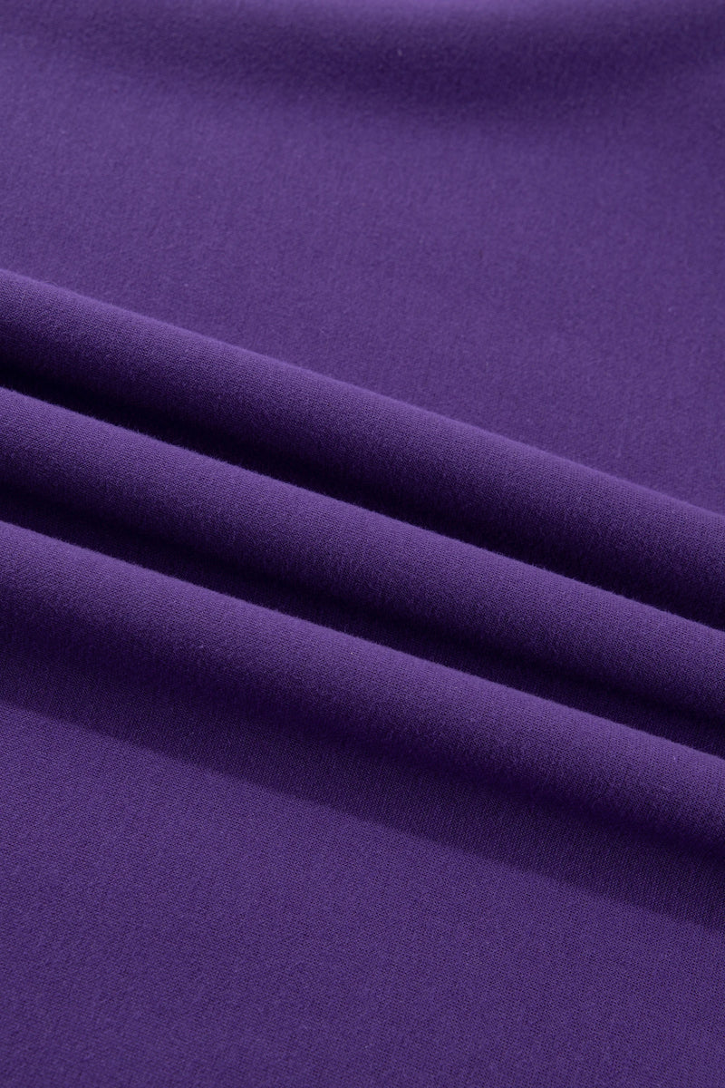Load image into Gallery viewer, DLLS1132 - Ladies Tillandsia Purple Oversize Reversible Mock Neck Sweatshirt
