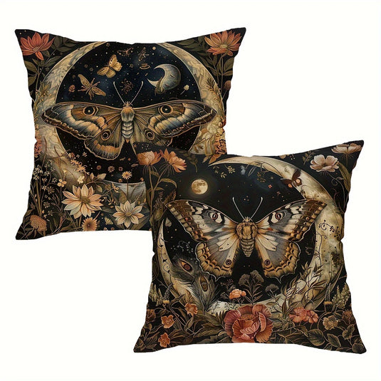 TMPL75 - Set of 2 - 18" x 18" Butterfly Throw Pillows