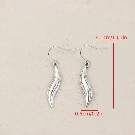 TMER54 - Feather Drop Earrings