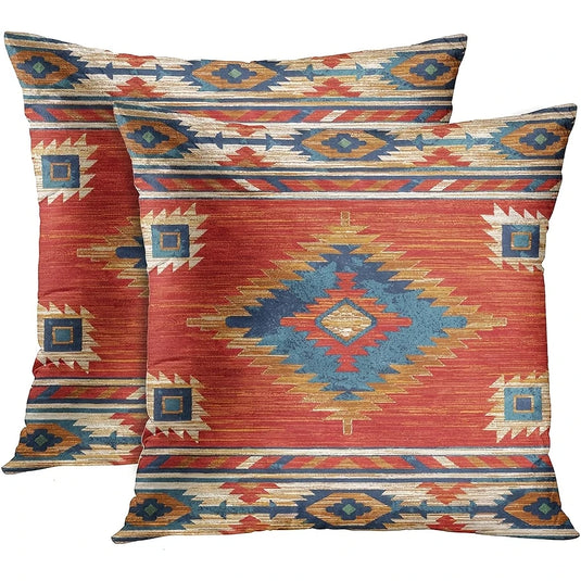 TMPL8 - Set of 2 Aztec Print Throw Pillows