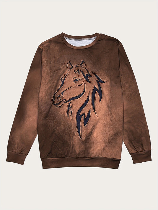 TMSWST10 - Women's Horse Print Sweatshirt