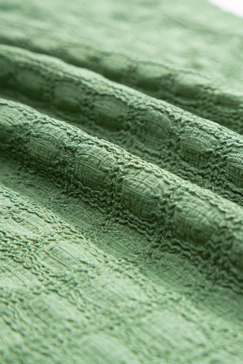 Load image into Gallery viewer, DLLS552 - Ladies Grass Green Solid Color Textured Batwing Sleeve Tee
