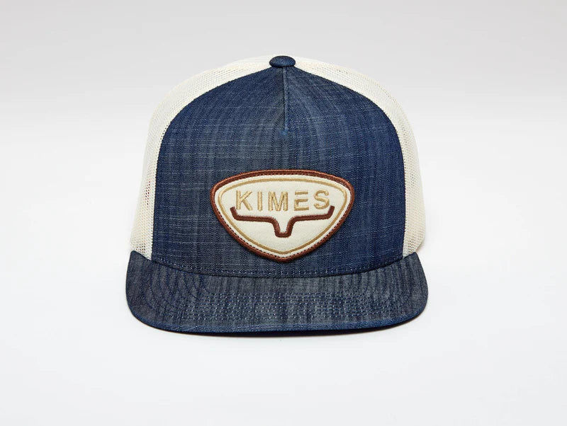 Load image into Gallery viewer, KM44 - Kimes Ranch Conway Trucker Hat - Denim
