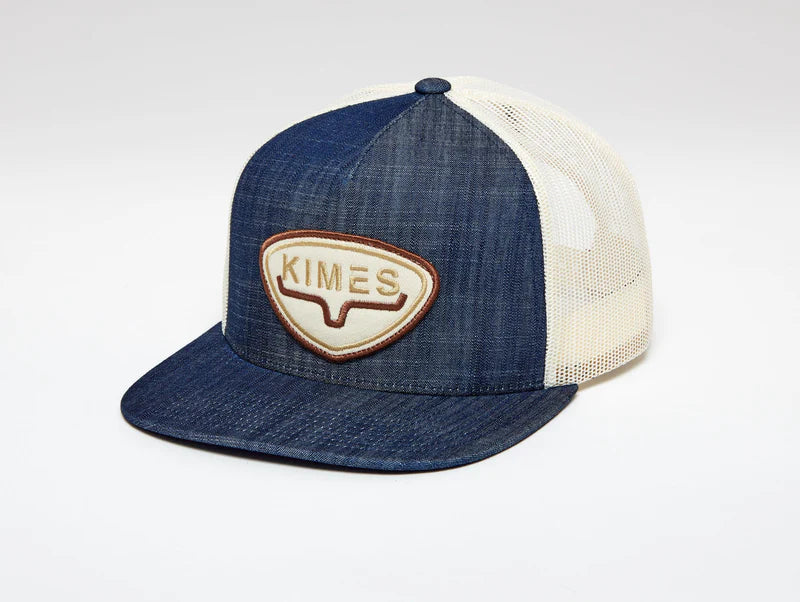 Load image into Gallery viewer, KM44 - Kimes Ranch Conway Trucker Hat - Denim
