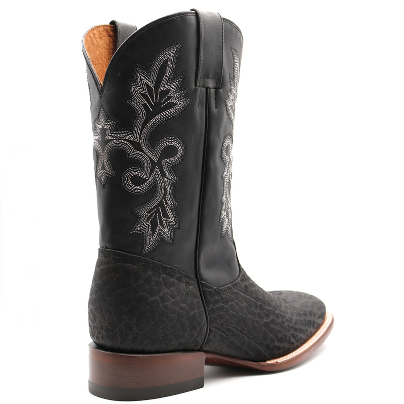 Load image into Gallery viewer, CP1706 - Cowboy Prayer Hand Crafted Genuine Black Bull Shoulder Cowboy Boots
