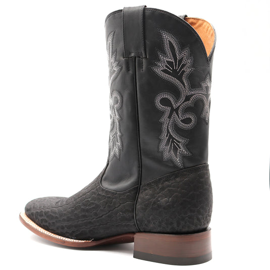 CP1706 - Cowboy Prayer Hand Crafted Genuine Black Bull Shoulder Cowboy Boots