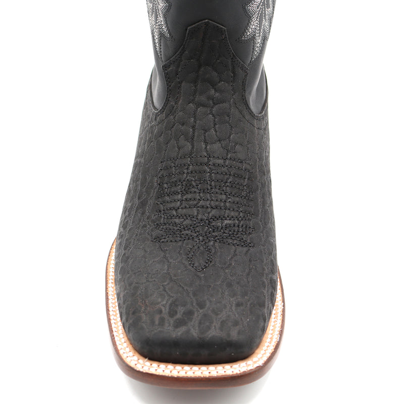 Load image into Gallery viewer, CP1706 - Cowboy Prayer Hand Crafted Genuine Black Bull Shoulder Cowboy Boots
