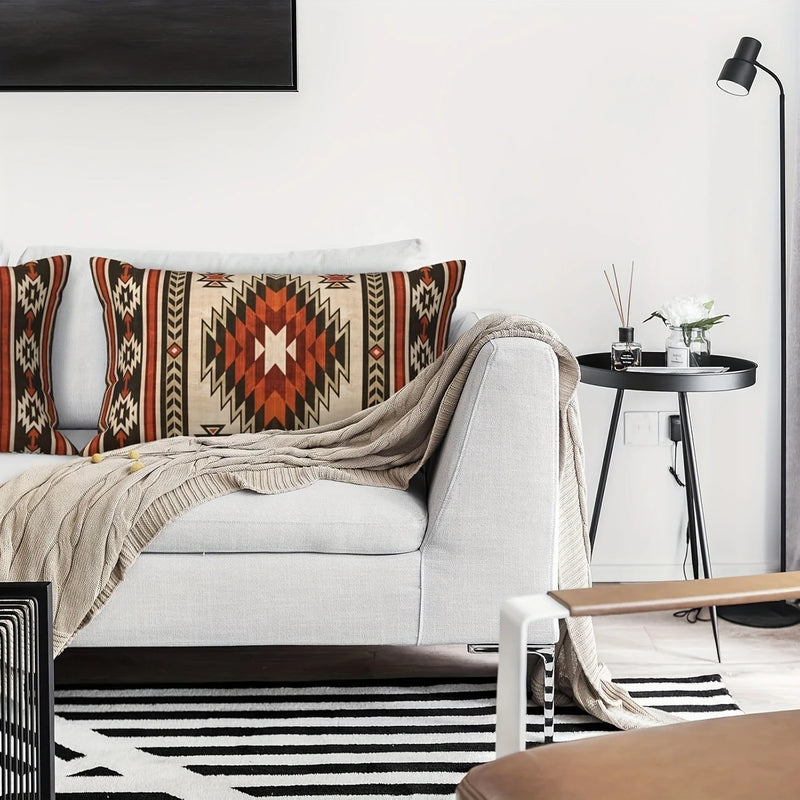Load image into Gallery viewer, TMPL7 - Set of 2 - 12&quot; x 20&quot; Aztec Throw Pillows
