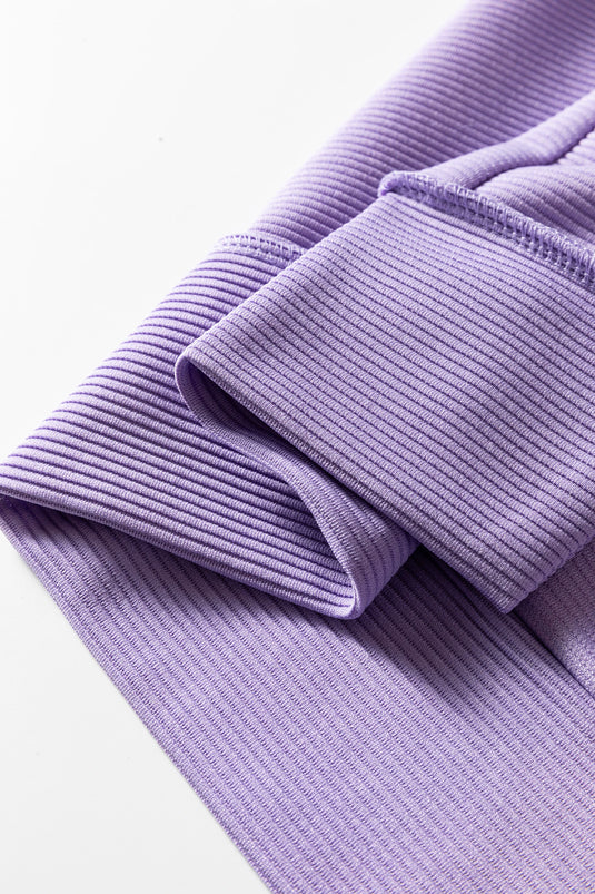 DLLS456 - Ladies Lavendula Horizontal Ribbed Drop Shoulder Baggy Pullover
