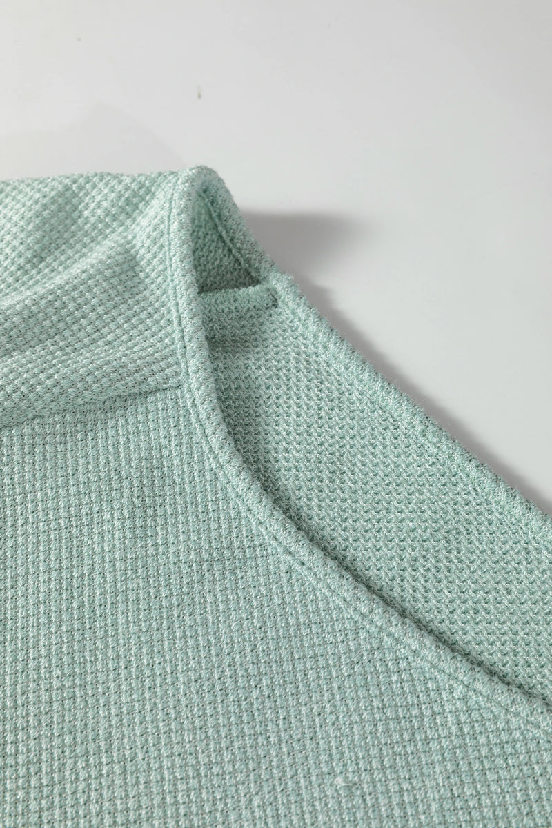 Load image into Gallery viewer, DLLS382 - Ladies Moonlight Jade Textured Raglan Sleeve Knit Loose Top
