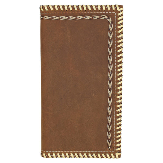 23205767W4 - Justin Rodeo Wallet W/Whipstitch & Horsehair Braid