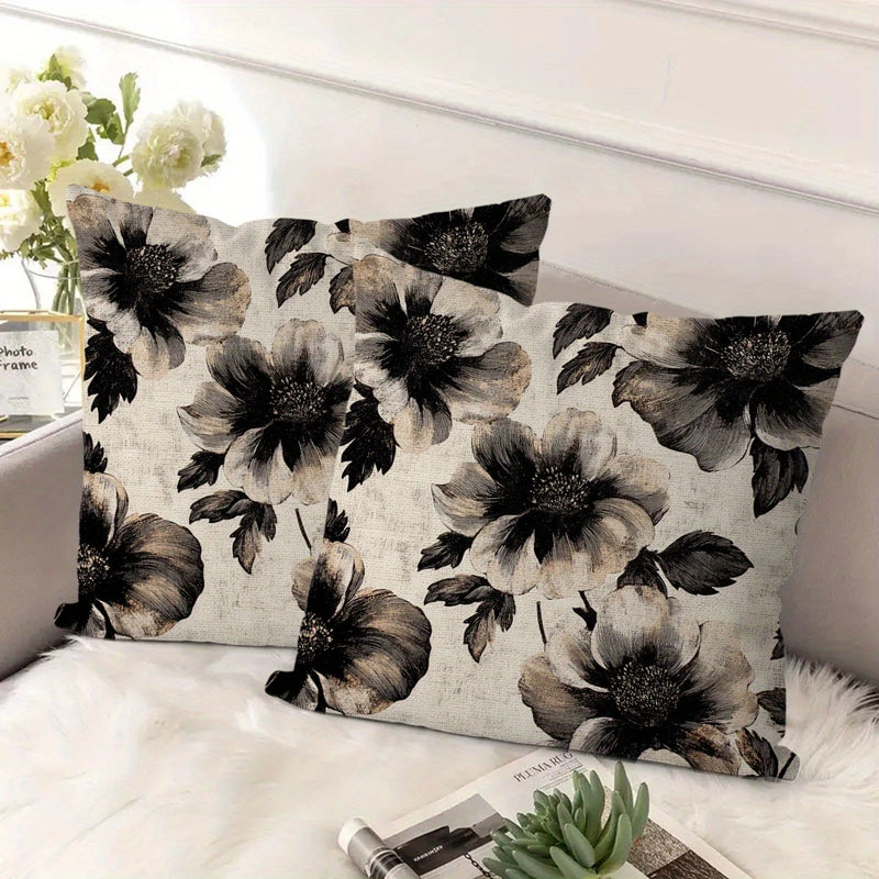 Load image into Gallery viewer, TMPL67 - Set of 2 - 18&quot; x 18&quot; Retro Floral Throw Pillows

