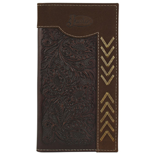 24010767W7 - Justin Rodeo Wallet W/Tooling & Rawhide