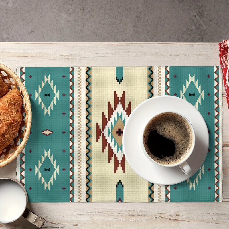 Load image into Gallery viewer, TMPLMT8 - Aztec Inspired Southwest Placemats - Set of 4
