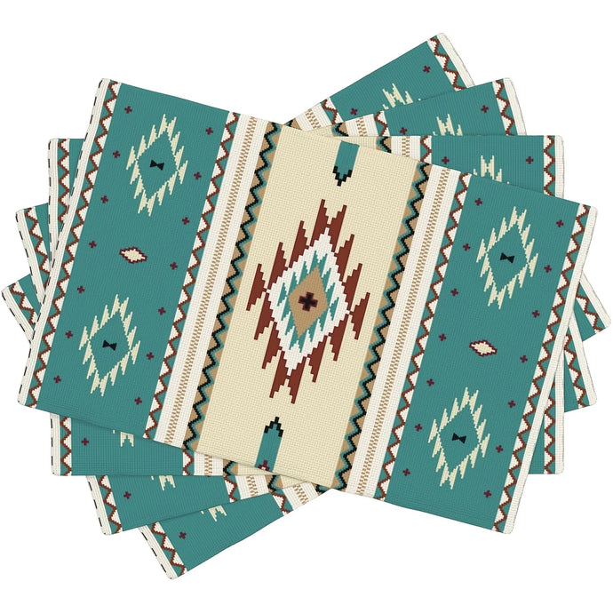 TMPLMT8 - Aztec Inspired Southwest Placemats - Set of 4