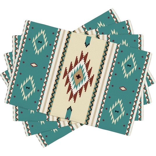 TMPLMT8 - Aztec Inspired Southwest Placemats - Set of 4