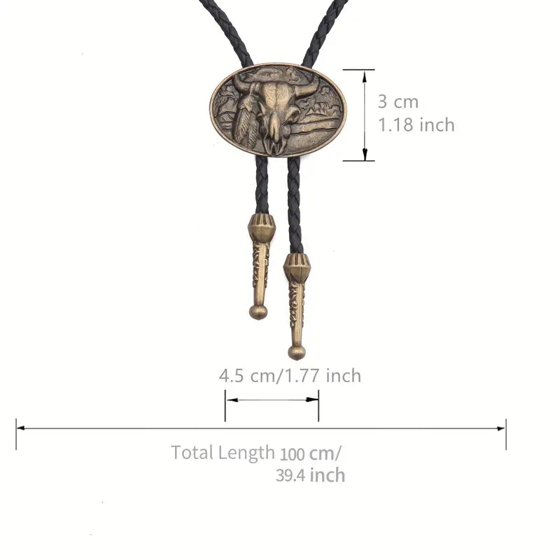 Load image into Gallery viewer, TMBLO5 - Bronze Oval Bolo Tie
