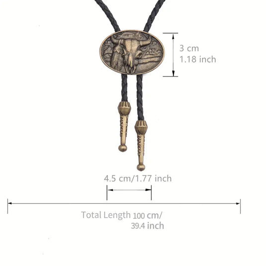 TMBLO5 - Bronze Oval Bolo Tie