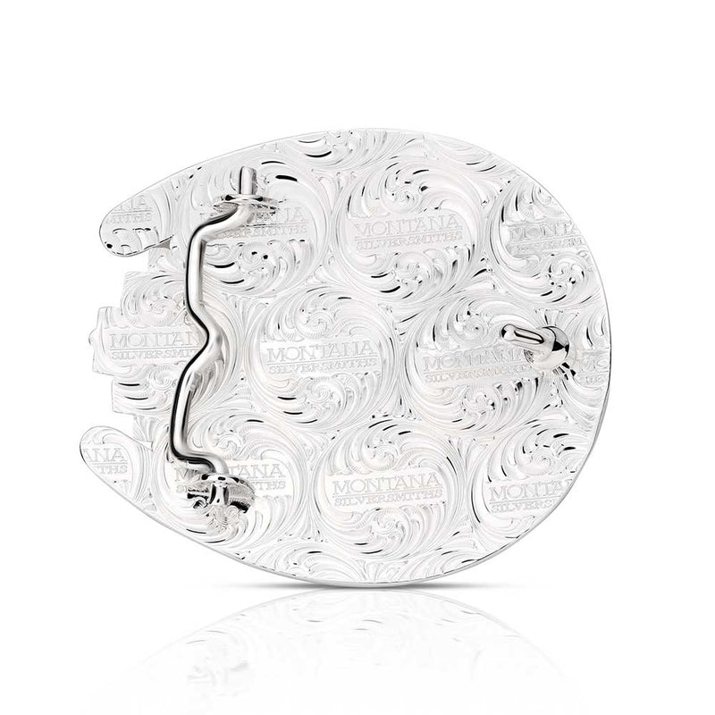 Load image into Gallery viewer, 52810 - Montana Silversmiths Sunrise Mesa Buckle with Bull Rider
