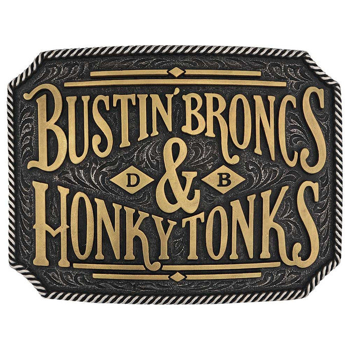 A1000DB - Montana Silversmiths Broncs and Tonks Attitude Buckle