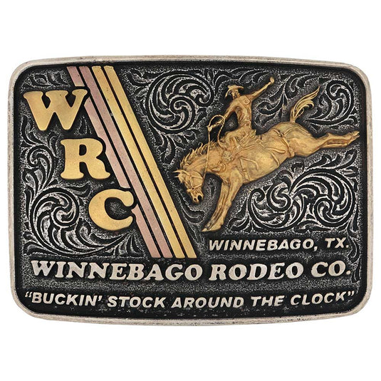 A1001DB - Montana Silversmiths Buckin' Stock Attitude Buckle