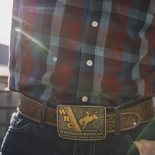 A1001DB - Montana Silversmiths Buckin' Stock Attitude Buckle