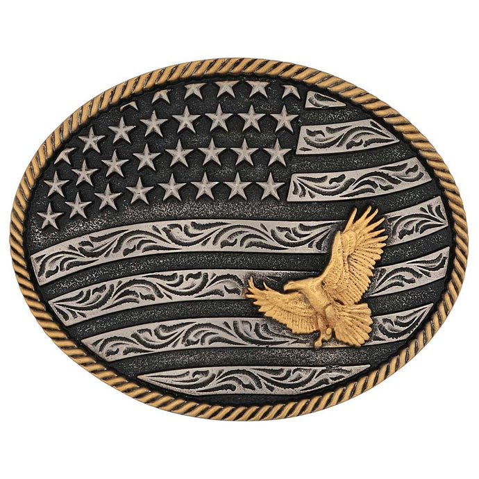 A1014P - Montana Silversmiths Freedom's Majesty Attitude Buckle
