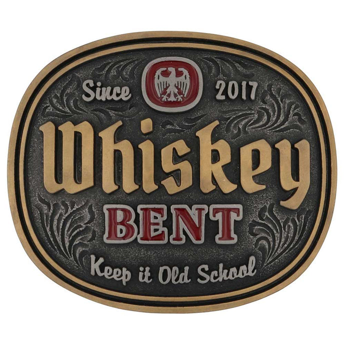A1018WR - Montana Silversmiths Keep it Old School Whiskey Bent Buckle