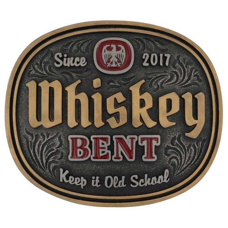 Load image into Gallery viewer, A1018WR - Montana Silversmiths Keep it Old School Whiskey Bent Buckle
