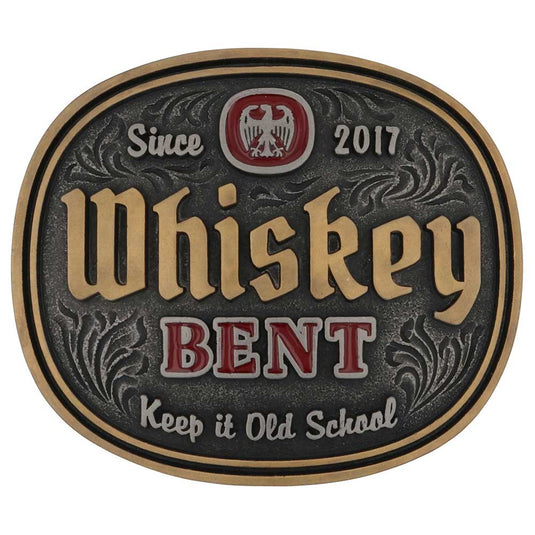 A1018WR - Montana Silversmiths Keep it Old School Whiskey Bent Buckle