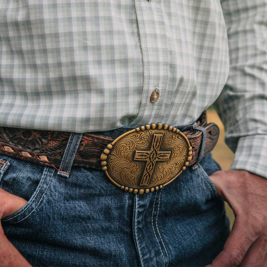A1026P - Montana Silversmiths Faith of the Southwest Buckle