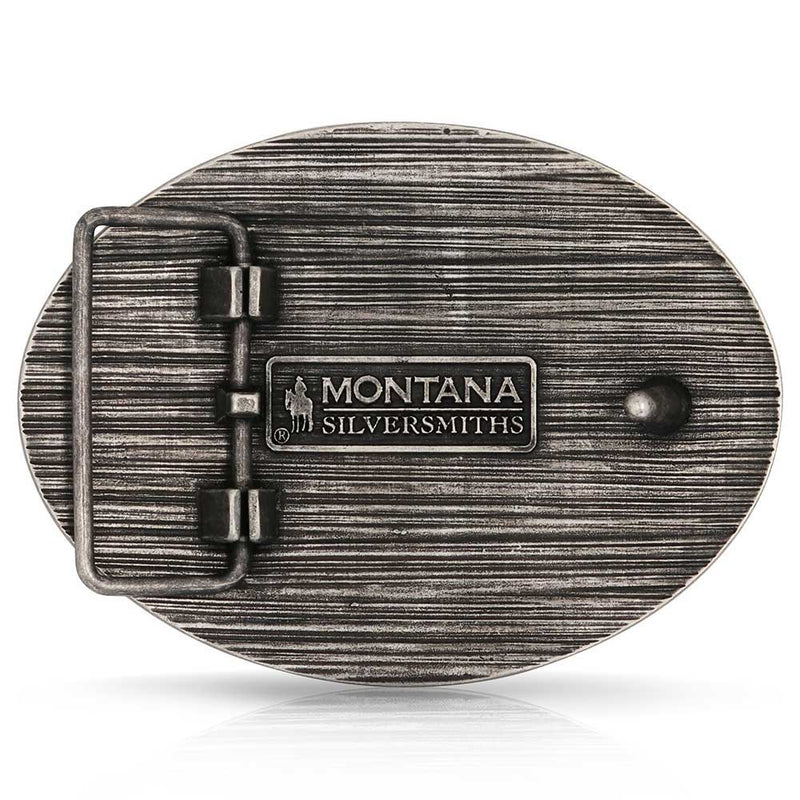 Load image into Gallery viewer, A1032S - Montana Silversmiths Cowboy Up Barbed Wire Buckle
