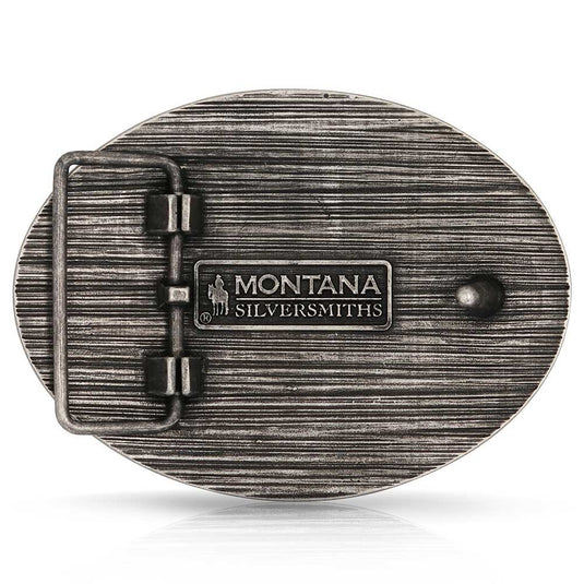 A1032S - Montana Silversmiths Cowboy Up Barbed Wire Buckle