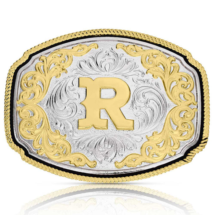 A1047 - Montana Silversmiths Western Initial Buckle