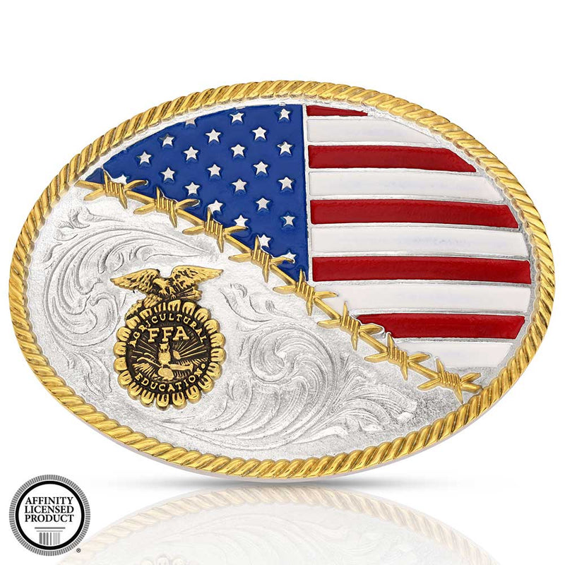 Load image into Gallery viewer, A1048FFA - Montana Silversmiths FFA Patriotic Traditions Buckle
