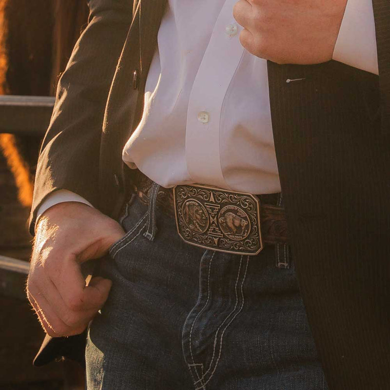 Load image into Gallery viewer, A1055S - Montana Silversmiths Westward Way Buckle
