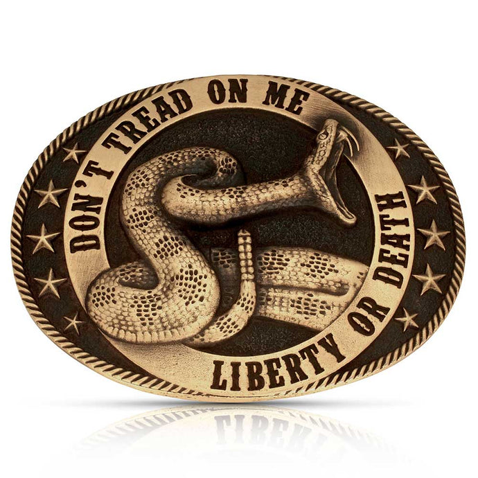 A1064C - Montana Silversmiths Liberty or Death Heritage Buckle