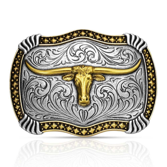 A1072P - Montana Silversmiths Longhorn Legacy Buckle