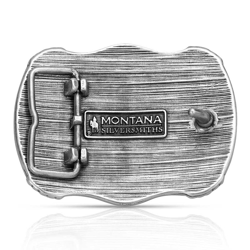 Load image into Gallery viewer, A1072P - Montana Silversmiths Longhorn Legacy Buckle
